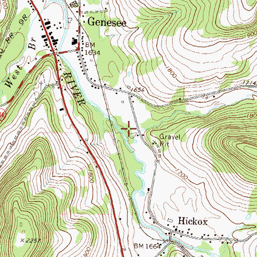 Topographic Map of Mundy Brook, PA