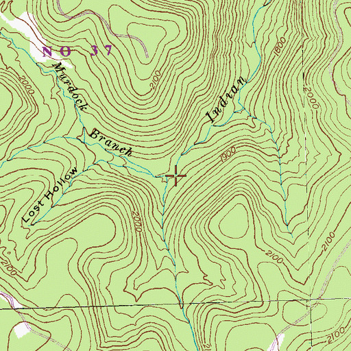 Topographic Map of Murdock Branch, PA