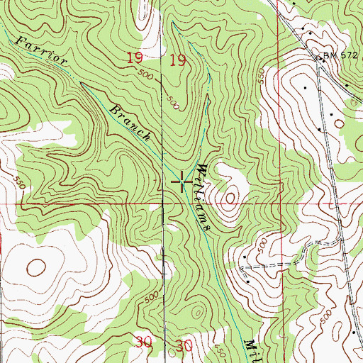 Topographic Map of Farrior Branch, AL
