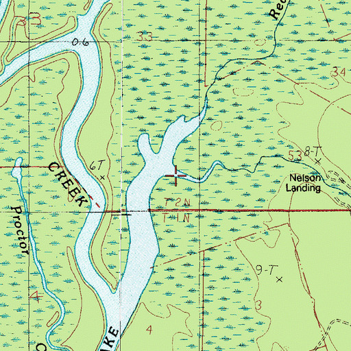 Topographic Map of Farris Creek, AL