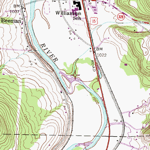 Topographic Map of Mutton Lane Creek, PA