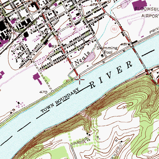 Topographic Map of Kinney Run, PA