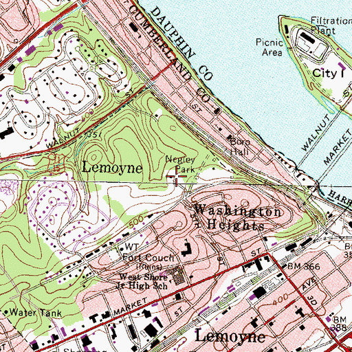 Topographic Map of Negly Park, PA