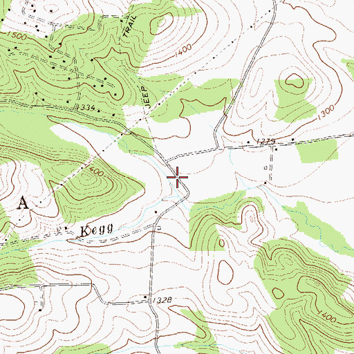 Topographic Map of Negro Hollow, PA