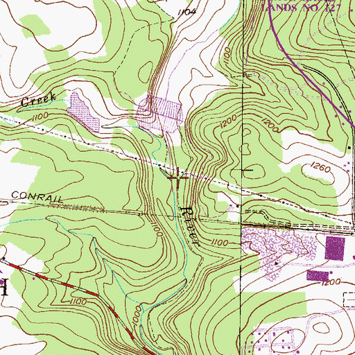 Topographic Map of Neifert Creek, PA