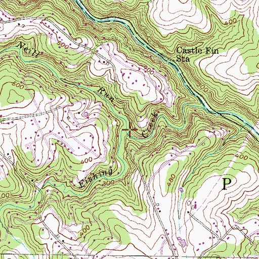 Topographic Map of Neill Run, PA