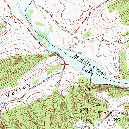 Topographic Map of Neitz Valley, PA