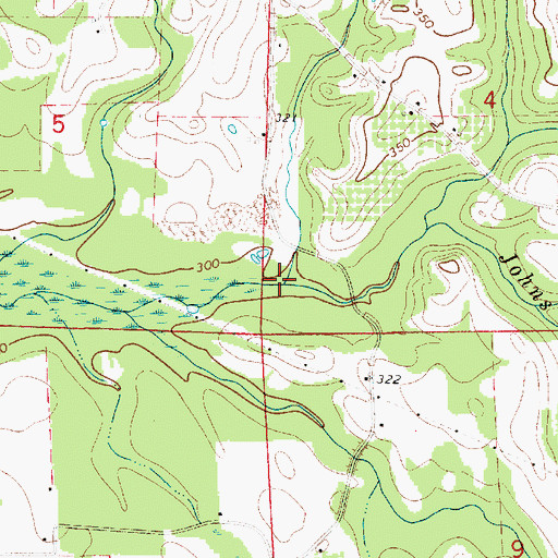 Topographic Map of Fayette Branch, AL