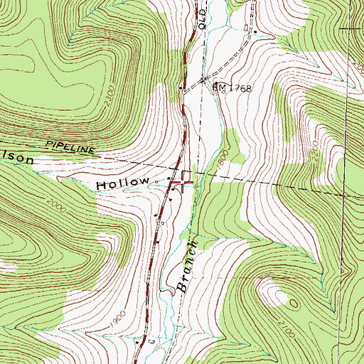 Topographic Map of Nelson Hollow, PA