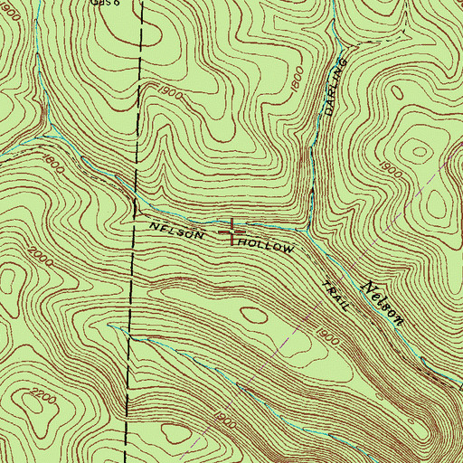 Topographic Map of Nelson Hollow Trail, PA