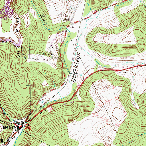 Topographic Map of Nesbit Run, PA