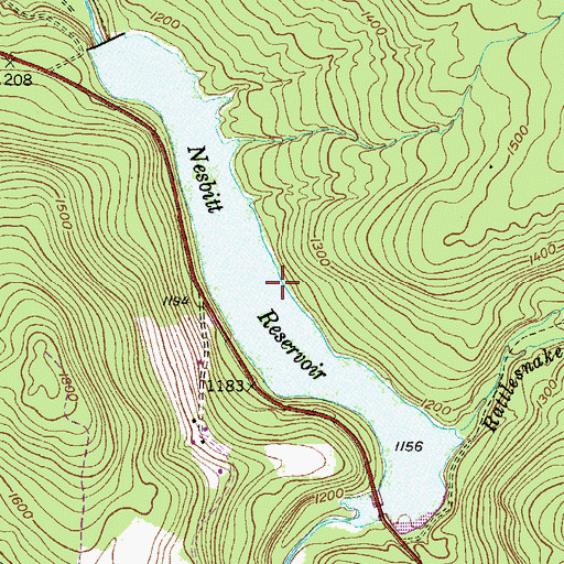 Topographic Map of Nesbitt Reservoir, PA