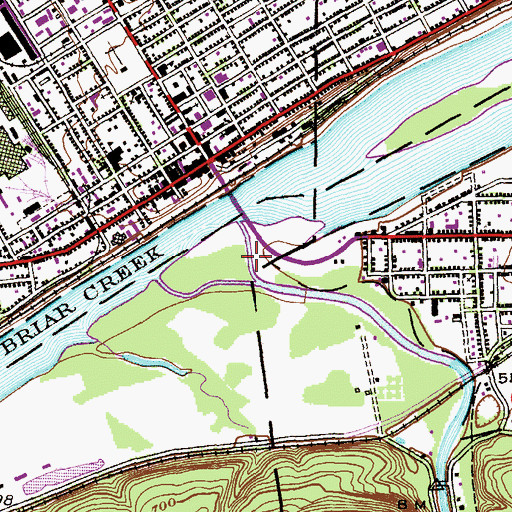 Topographic Map of Nescopeck Creek, PA