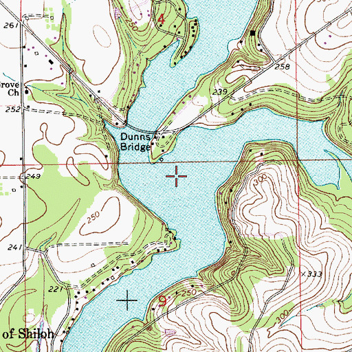 Topographic Map of Feagin Creek, AL