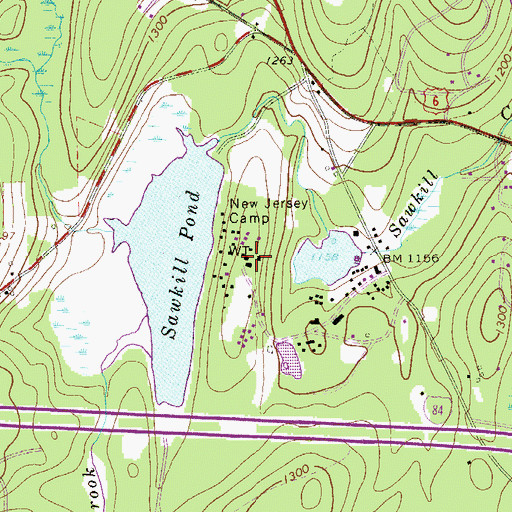 Topographic Map of New Jersey Camp, PA