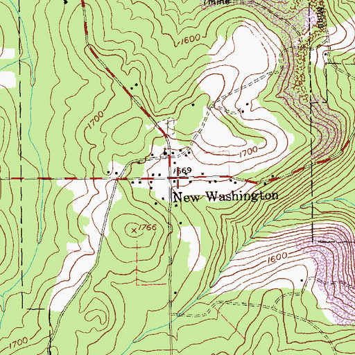 Topographic Map of New Washington, PA