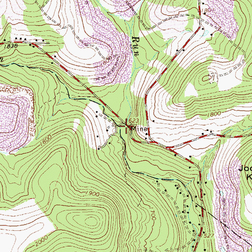 Topographic Map of Newmyer Run, PA