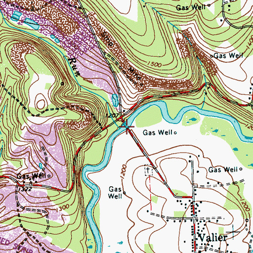 Topographic Map of Nicely Run, PA