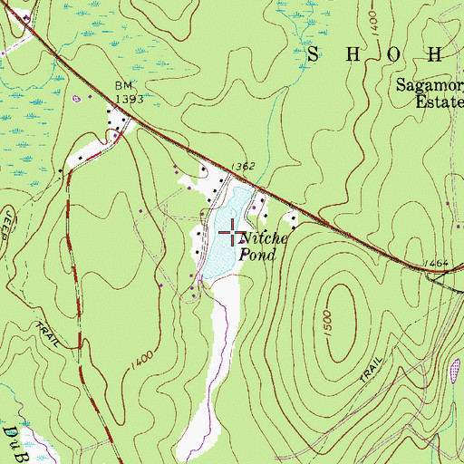 Topographic Map of Nitche Pond, PA