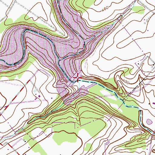 Topographic Map of Nockamixon State Park Dam, PA
