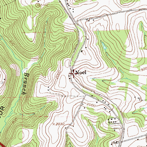 Topographic Map of Noel, PA