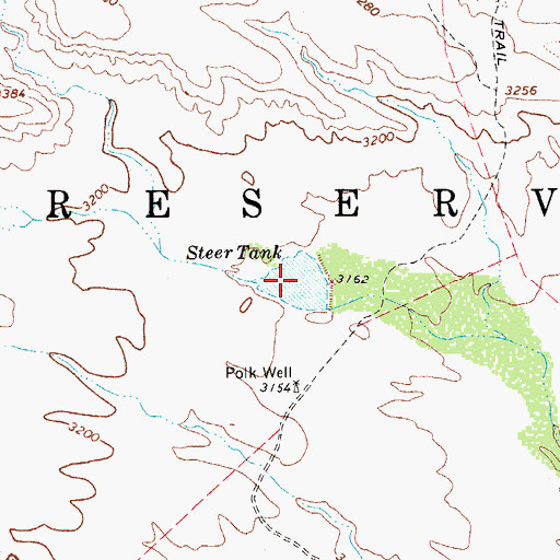 Topographic Map of Steer Tank, AZ