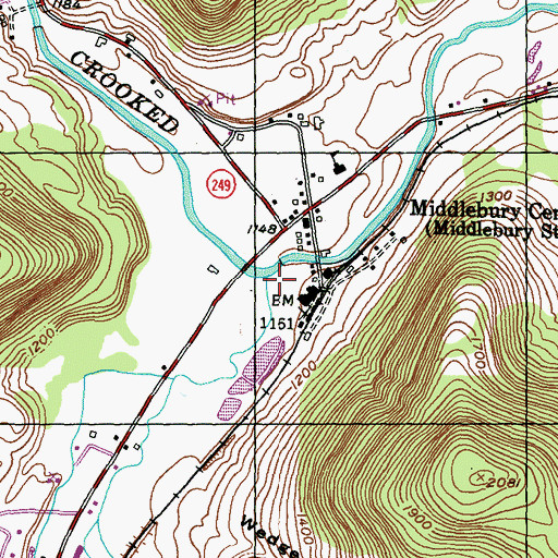 Topographic Map of Norris Brook, PA