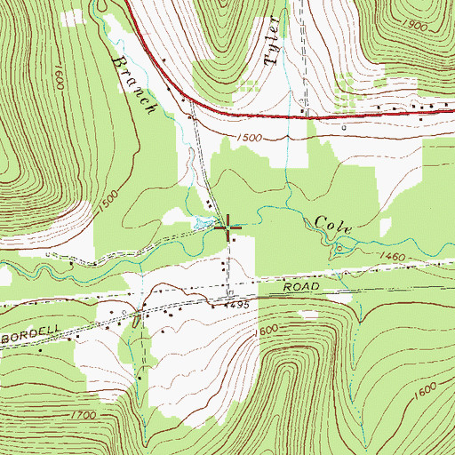 Topographic Map of North Branch Cole Creek, PA