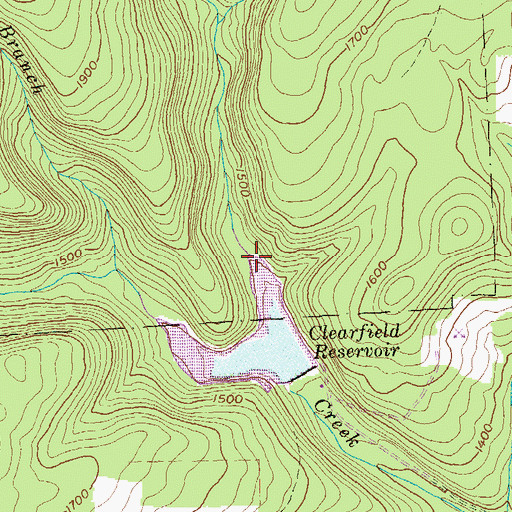 Topographic Map of North Branch Montgomery Creek, PA