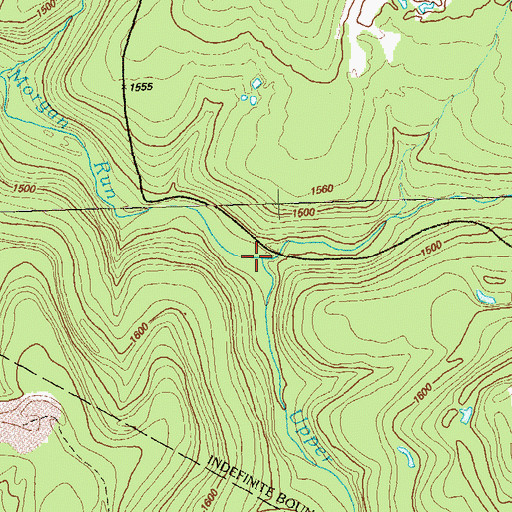 Topographic Map of North Branch Upper Morgan Run, PA