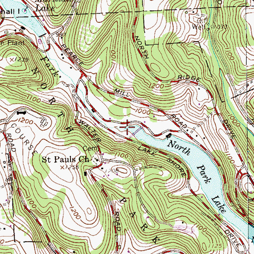 Topographic Map of North Fork Pine Creek, PA