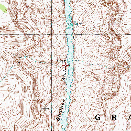 Topographic Map of Stephen Aisle, AZ