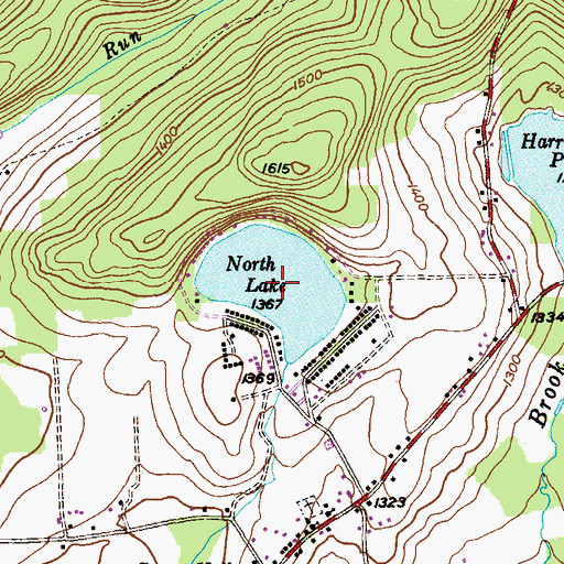 Topographic Map of North Lake, PA