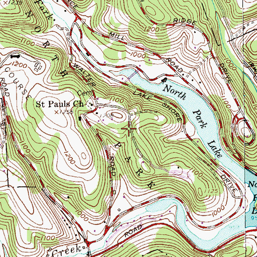 Topographic Map of North Park, PA