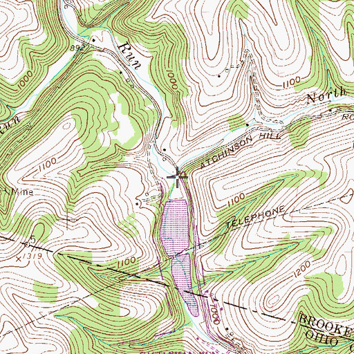 Topographic Map of North Prong, WV