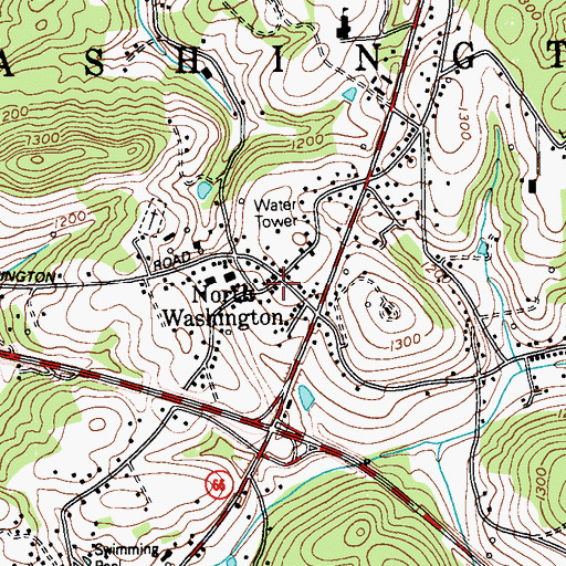 Topographic Map of North Washington, PA