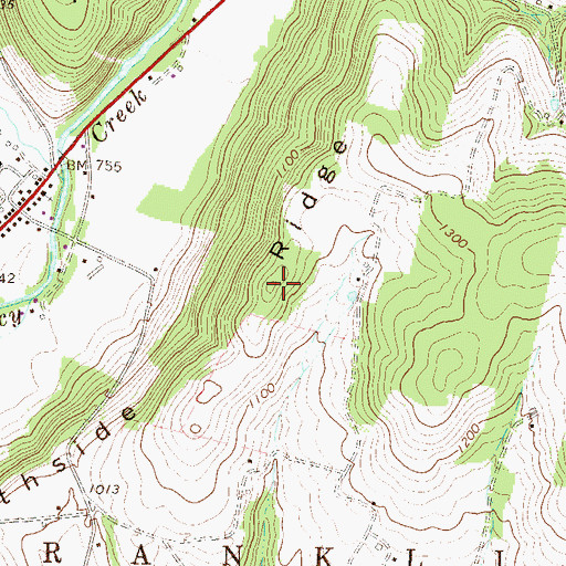 Topographic Map of Northside Ridge, PA