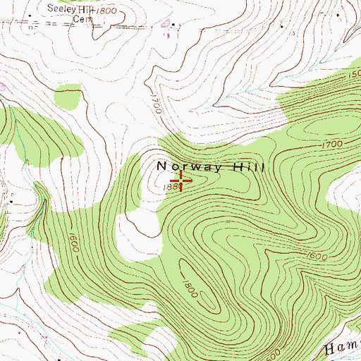 Topographic Map of Norway Hill, PA