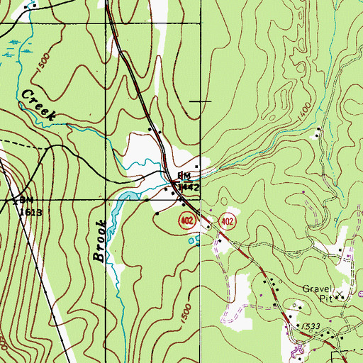 Topographic Map of Notch Brook, PA