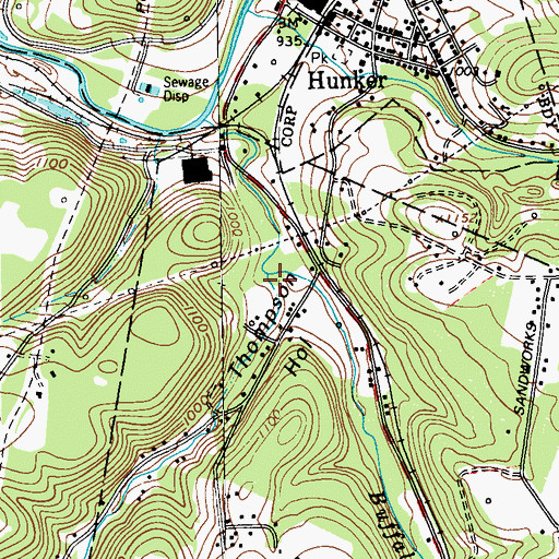 Topographic Map of Null Hollow, PA