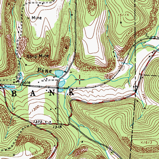 Topographic Map of Nye Branch, PA