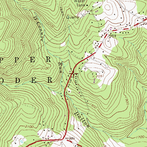 Topographic Map of O'Connor Run, PA
