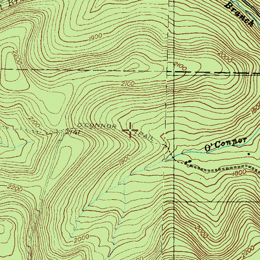 Topographic Map of O'Connor Trail, PA
