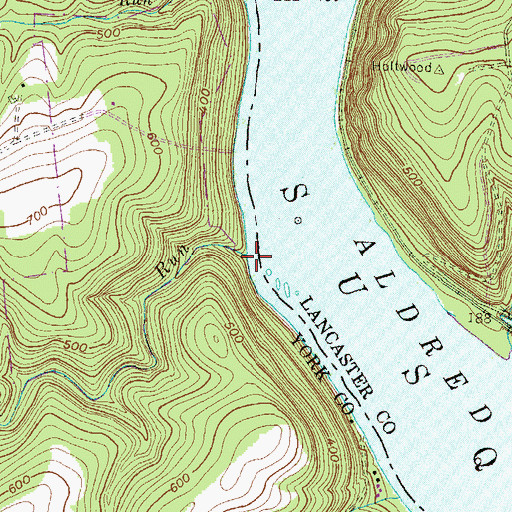 Topographic Map of Oakland Run, PA