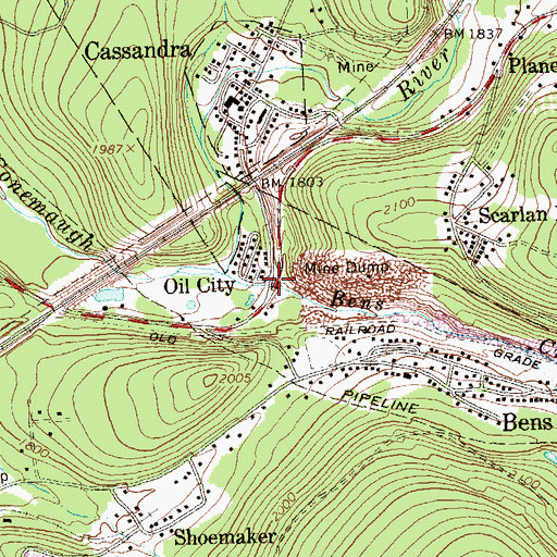 Topographic Map of Oil City, PA