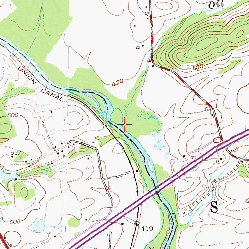 Topographic Map of Oil Creek, PA