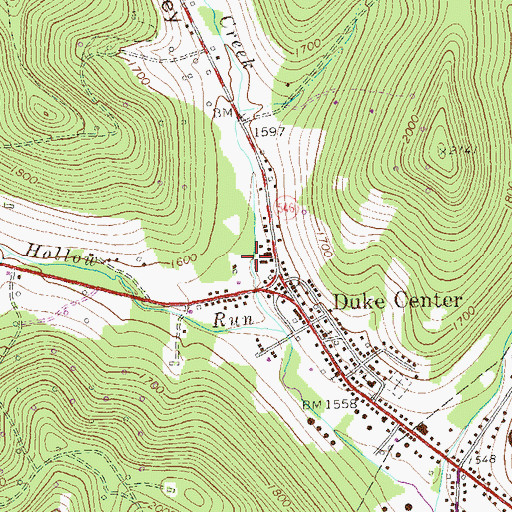 Topographic Map of Oil Valley, PA