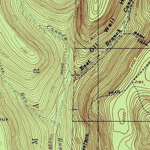 Topographic Map of Oil Well Hollow, PA