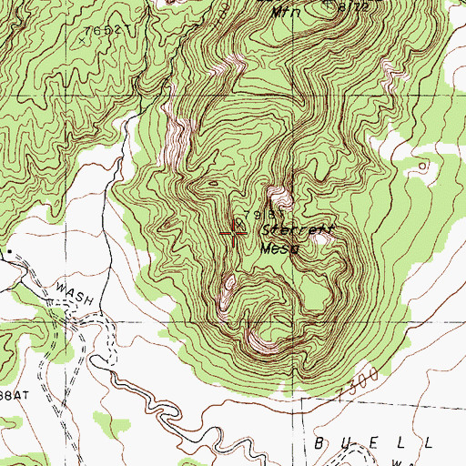Topographic Map of Sterrett Mesa, AZ