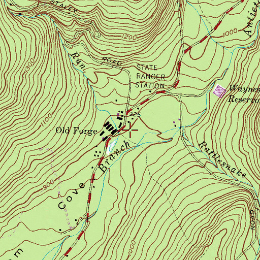 Topographic Map of Old Forge, PA